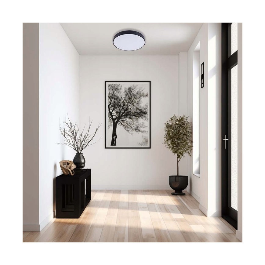 Plafonnier à intensité variable LED/40W/230V 3000-6500K d. 40 cm noir + Télécommande