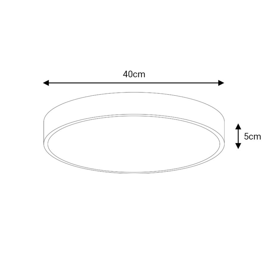 Plafonnier à intensité variable LED/40W/230V 3000-6500K d. 40 cm noir + Télécommande