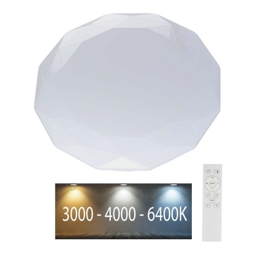 Plafonnier à intensité variable LED/40W/230V 3000K/4000K/6500K d. 50 cm + Télécommande