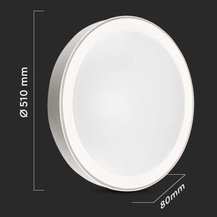 Plafonnier à intensité variable LED/40W/230V 3000K/4000K/6500K d. 51 cm + Télécommande