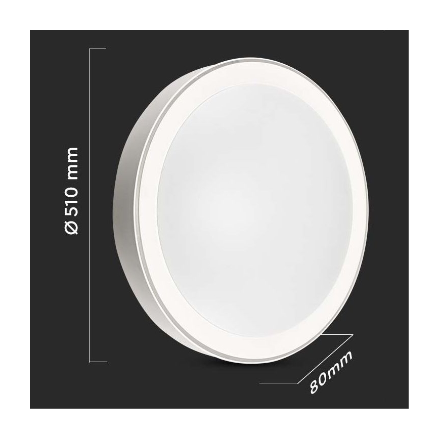 Plafonnier à intensité variable LED/40W/230V 3000K/4000K/6500K d. 51 cm + Télécommande