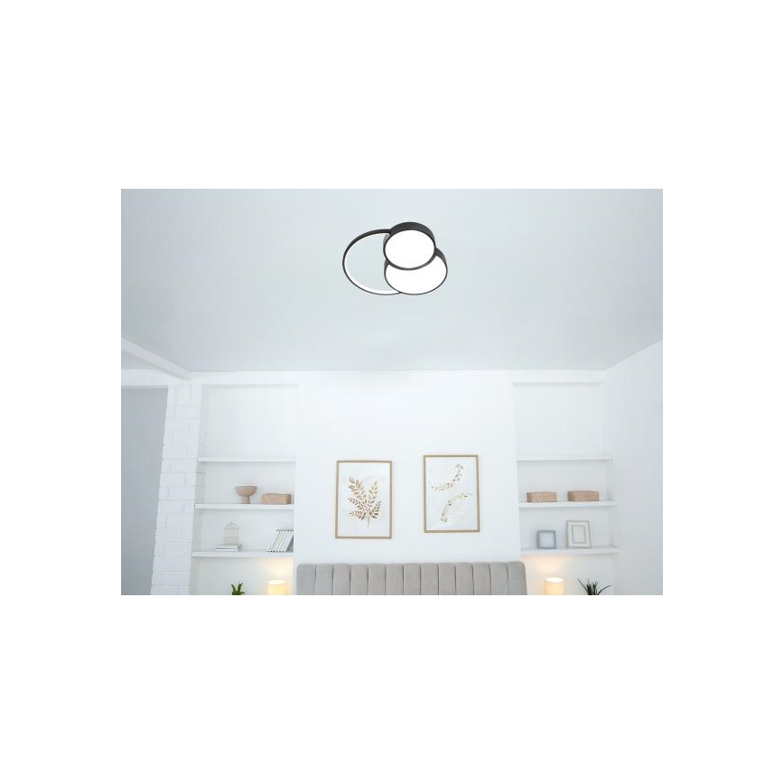 Plafonnier à intensité variable LED/60W/230V 3000-6500K noir + Télécommande