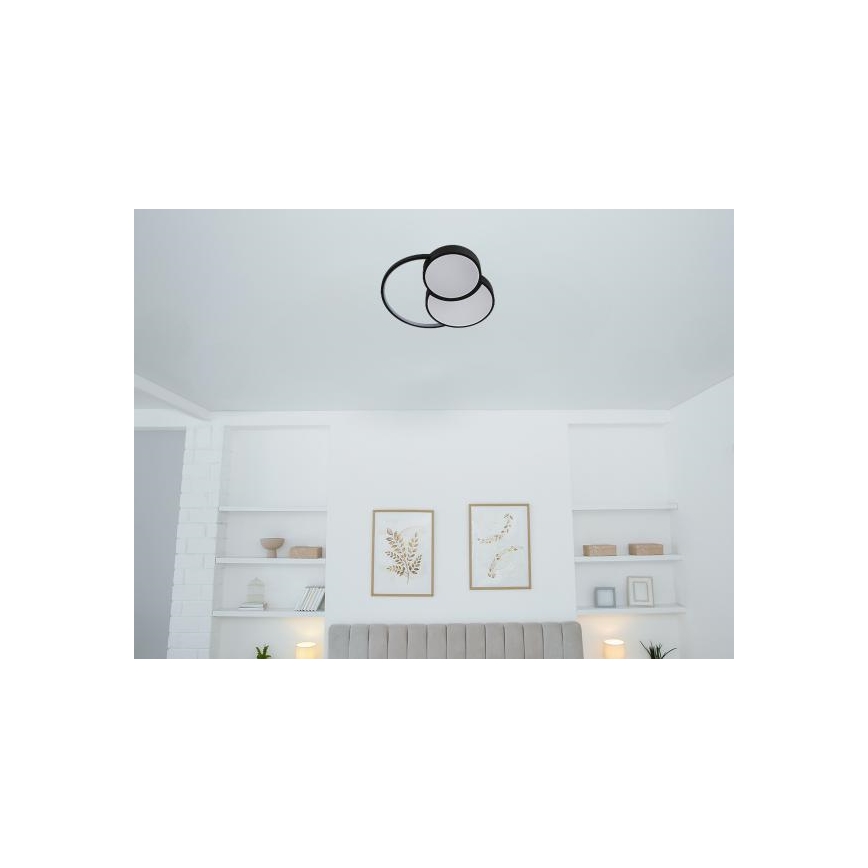 Plafonnier à intensité variable LED/60W/230V 3000-6500K noir + Télécommande
