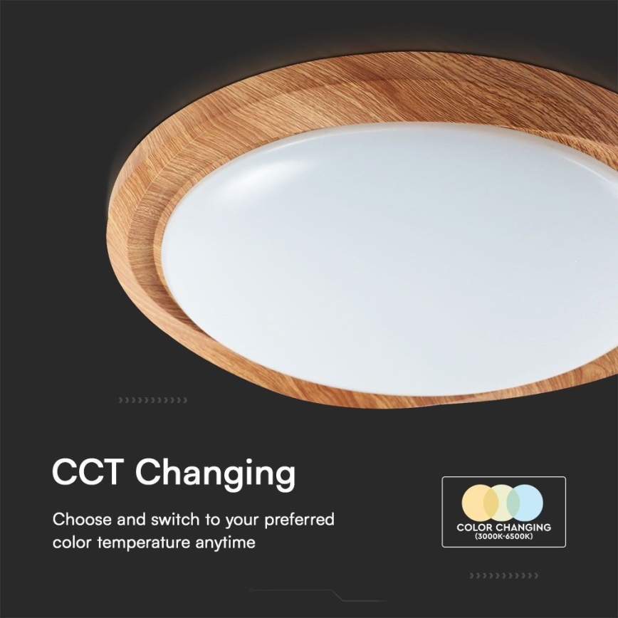 Plafonnier à intensité variable LED/60W/230V 3000-6500K d. 49 cm + Télécommande