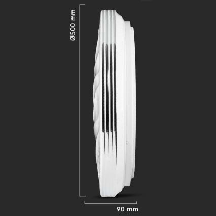 Plafonnier à intensité variable LED/60W/230V 3000K/4000K/6500K d. 50 cm + Télécommande