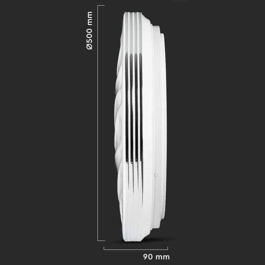 Plafonnier à intensité variable LED/60W/230V 3000K/4000K/6500K d. 50 cm + Télécommande
