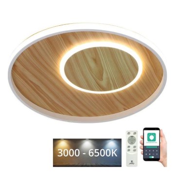 Plafonnier à intensité variable LED/65W/230V 3000-6500K marron + télécommande