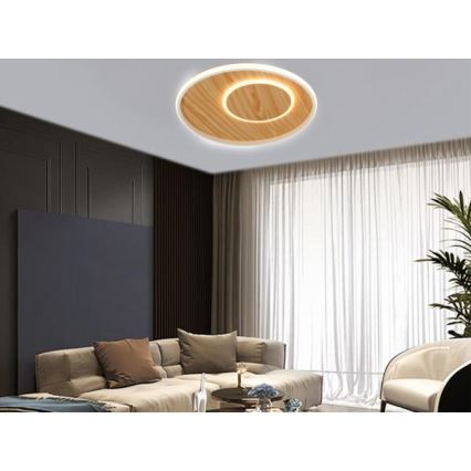 Plafonnier à intensité variable LED/65W/230V 3000-6500K marron + télécommande