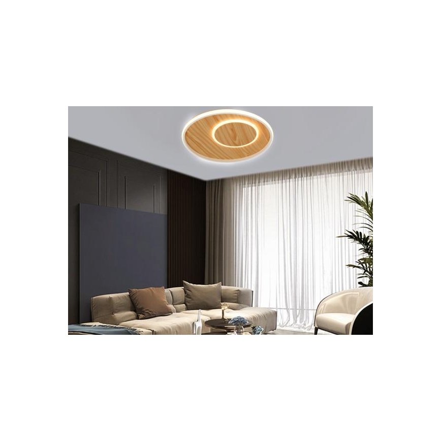 Plafonnier à intensité variable LED/65W/230V 3000-6500K marron + télécommande