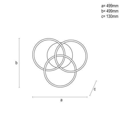 Plafonnier à intensité variable LED/70W/230V 3000-6500K blanc + télécommande