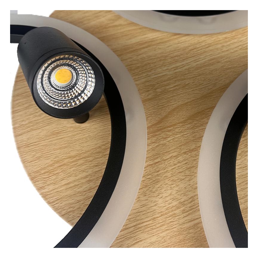 Plafonnier à intensité variable LED/70W/230V 3000-6500K noir/marron + télécommande