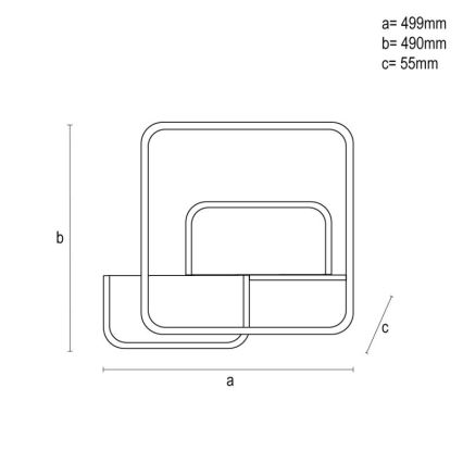 Plafonnier à intensité variable LED/70W/230V 3000-6500K + Télécommande