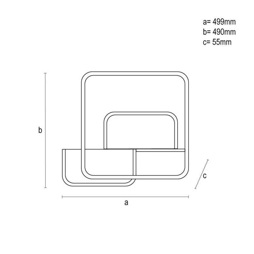 Plafonnier à intensité variable LED/70W/230V 3000-6500K + Télécommande