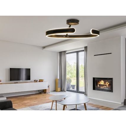 Plafonnier à intensité variable LED/72W/230V 3000-6500K noir + télécommande