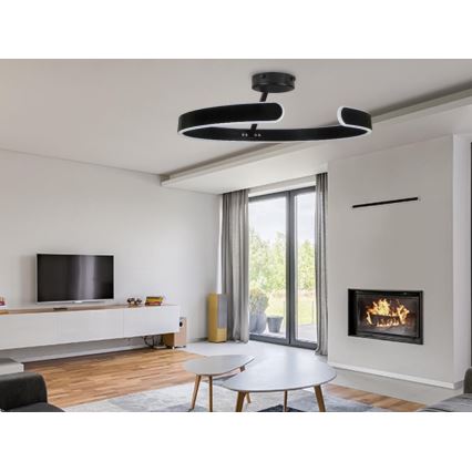 Plafonnier à intensité variable LED/72W/230V 3000-6500K noir + télécommande