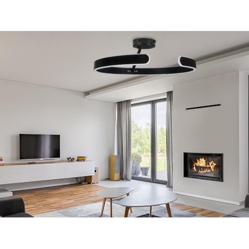 Plafonnier à intensité variable LED/72W/230V 3000-6500K noir + télécommande