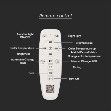 Plafonnier à intensité variable LED/77W/230V 3000-6500K + télécommande