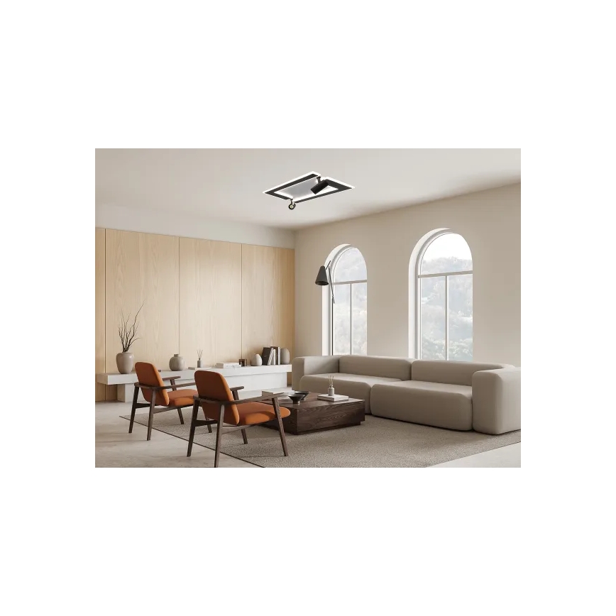 Plafonnier à intensité variable LED/80W/230V 3000-6500K noir + télécommande