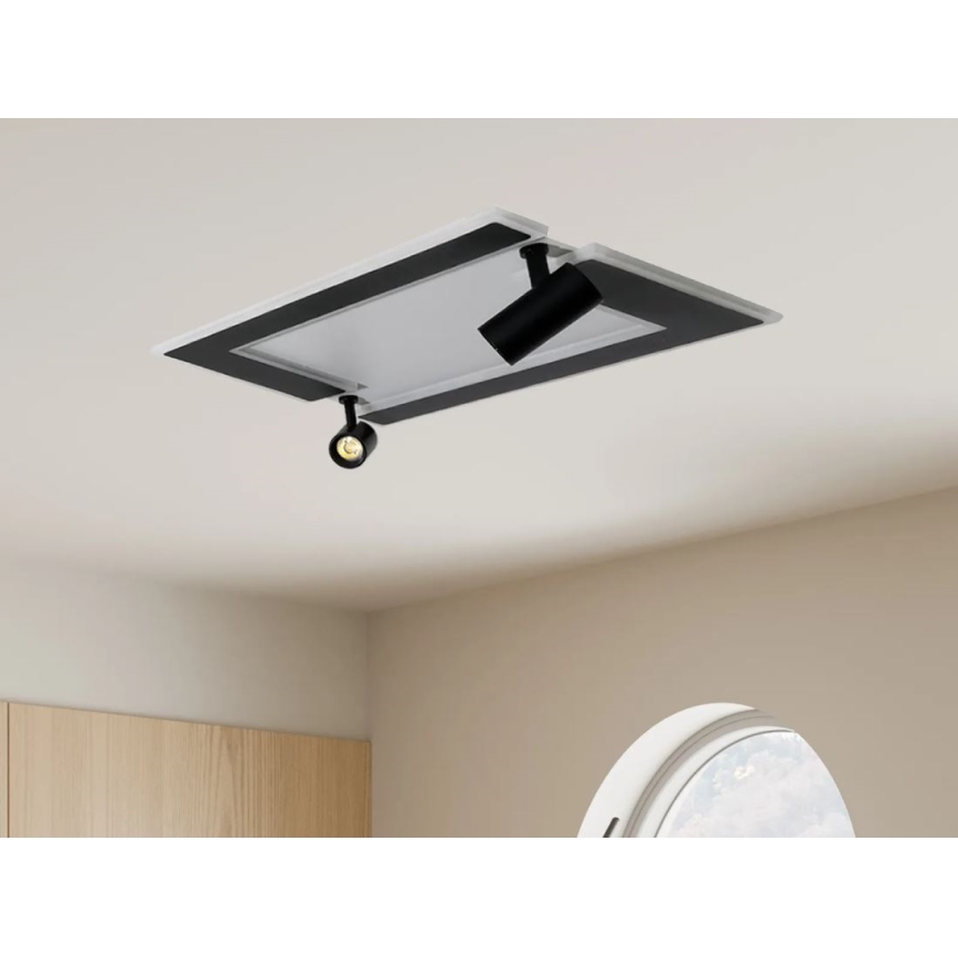 Plafonnier à intensité variable LED/80W/230V 3000-6500K noir + télécommande