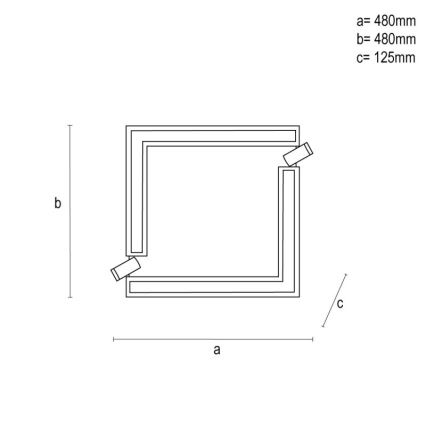Plafonnier à intensité variable LED/80W/230V 3000-6500K noir + télécommande