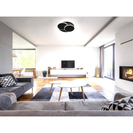 Plafonnier à intensité variable LED/90W/230V 3000-6500K noir + télécommande
