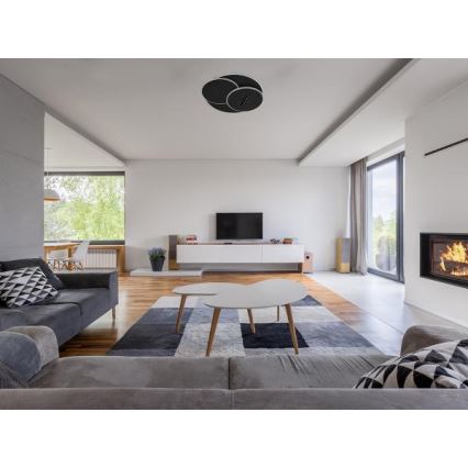 Plafonnier à intensité variable LED/90W/230V 3000-6500K noir + télécommande