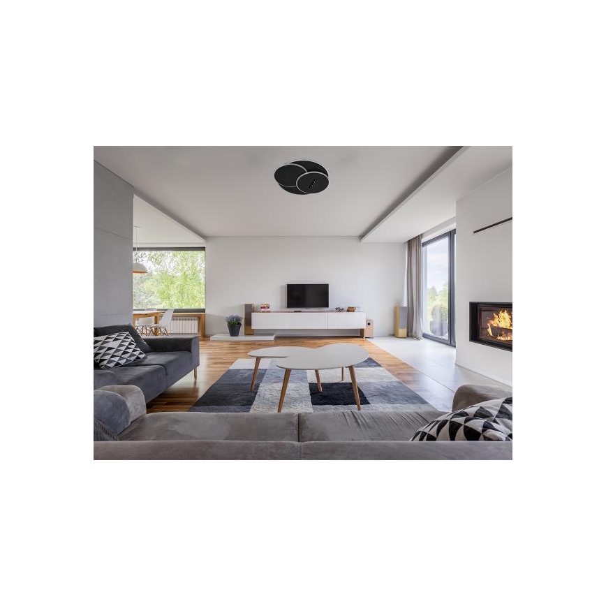 Plafonnier à intensité variable LED/90W/230V 3000-6500K noir + télécommande