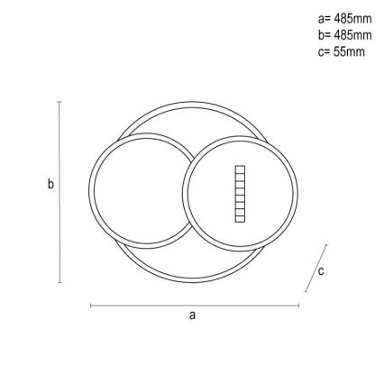 Plafonnier à intensité variable LED/90W/230V 3000-6500K noir + télécommande