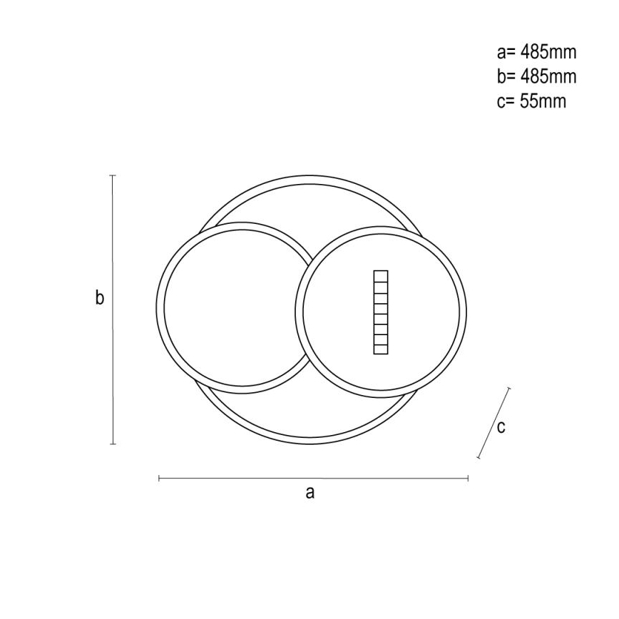Plafonnier à intensité variable LED/90W/230V 3000-6500K noir + télécommande