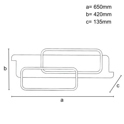 Plafonnier à intensité variable LED/95W/230V 3000-6500K chêne + télécommande