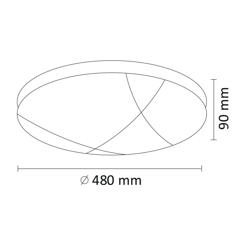Plafonnier à intensité variable LED ATLAS LED/72W/230V 3000-6500K + télécommande
