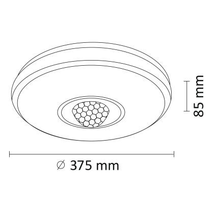 Plafonnier à intensité variable LED RGB MAGIC DISCO LED/18W/230V + Télécommande