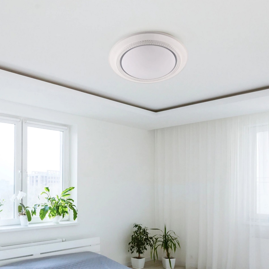 Plafonnier à intensité variable salle de bain ADELA LED/72W/230V d. 48 cm 3000-6000K IP44 + télécommande