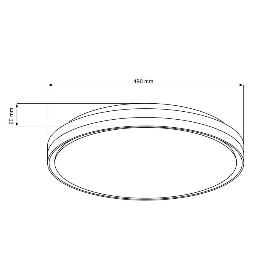 Plafonnier à intensité variable salle de bain CASSANDRA LED/72W/230V d. 49 cm 3000-6000K IP44 + télécommande