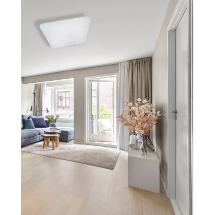 Plafonnier à intensité variable MANA LED/60W/230V 2700-6500K 53x53 cm + télécommande