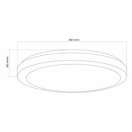 Plafonnier à intensité variable salle de bain MARIAN LED/72W/230V d. 48 cm 3000-6000K IP44 + télécommande