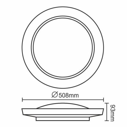 Plafonnier à intensité variable OPAL LED/24W/230V + télécommande