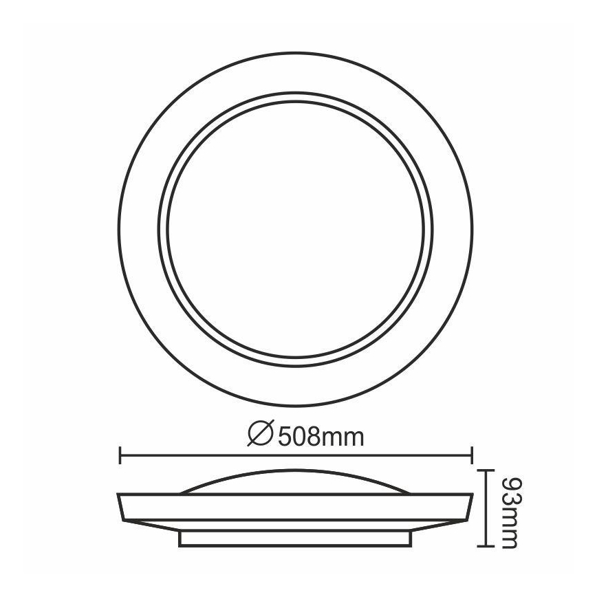 Plafonnier à intensité variable OPAL LED/24W/230V + télécommande