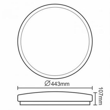 Plafonnier à intensité variable OPAL LED/50W/230V + télécommande