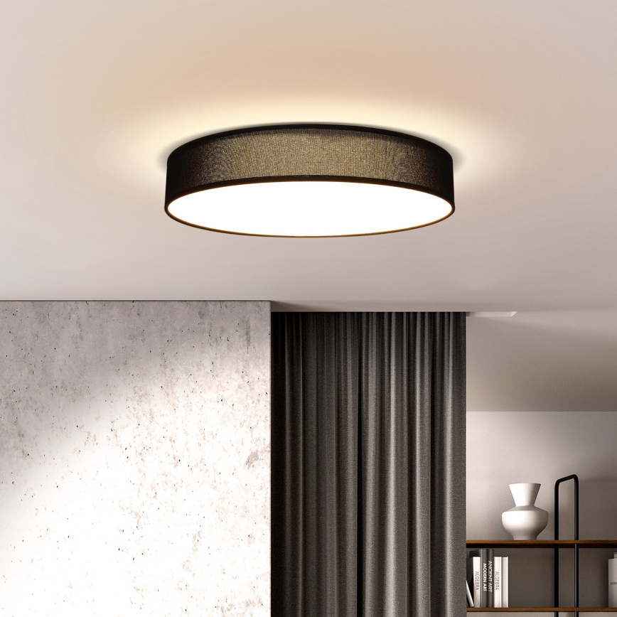 Plafonnier à intensité variable PENLEY LED/48W/230V 3000-6500K d. 40 cm noir + télécommande