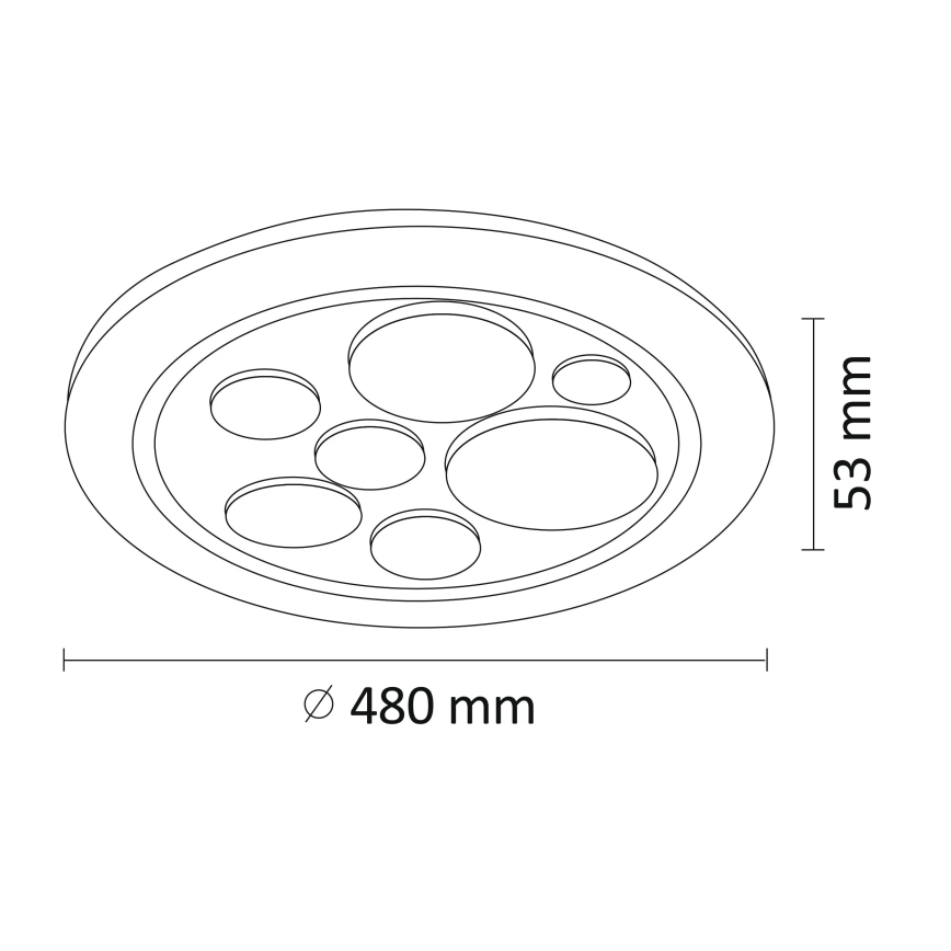 Plafonnier à intensité variable PLANET LED/72W/230V d. 48 cm 3000-6500K + télécommande
