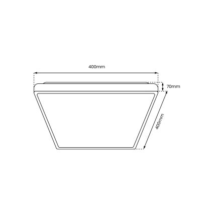 Plafonnier à intensité variable QUADRO LED/38W/230V 3000-6000K blanc + Télécommande