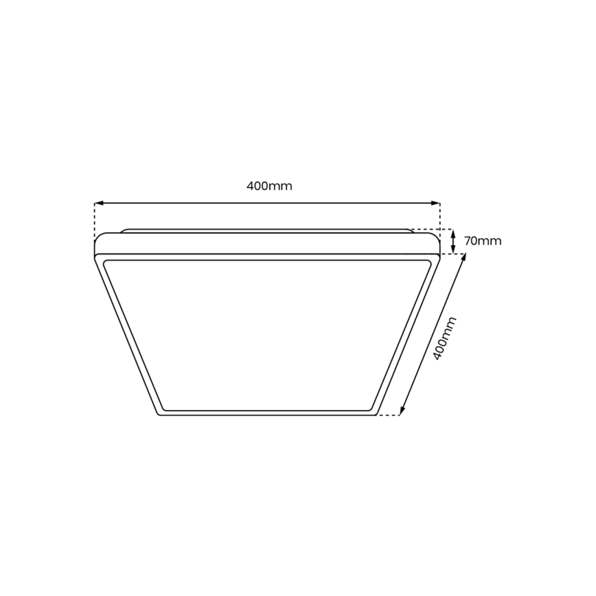 Plafonnier à intensité variable QUADRO LED/38W/230V 3000-6000K blanc + Télécommande