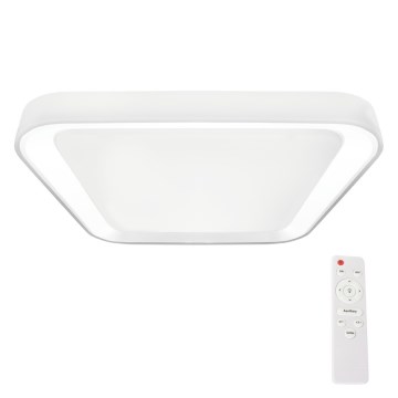 Plafonnier à intensité variable QUADRO LED/66W/230V 3000-6000K blanc + Télécommande