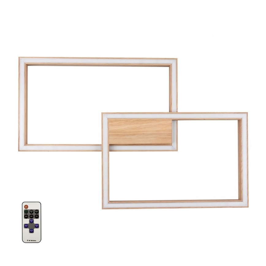 Plafonnier à intensité variable RAMME LED/48W/230V chêne mat + Télécommande