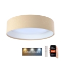 Plafonnier à intensité variable SMART GALAXY LED/24W/230V d. 45 cm 2700-6500K Wi-Fi Tuya beige/blanc + Télécommande
