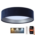 Plafonnier à intensité variable SMART GALAXY LED/36W/230V d. 55 cm 2700-6500K Wi-Fi Tuya bleu/argenté + télécommande