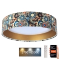 Plafonnier à intensité variable SMART GALAXY LED/36W/230V d. 55 cm 2700-6500K Wi-Fi Tuya coloré/doré + Télécommande