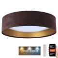 Plafonnier à intensité variable SMART GALAXY LED/36W/230V d. 55 cm 2700-6500K Wi-Fi Tuya marron/doré + Télécommande