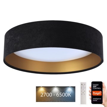 Plafonnier à intensité variable SMART GALAXY LED/36W/230V d. 55 cm 2700-6500K Wi-Fi Tuya noir/doré + télécommande